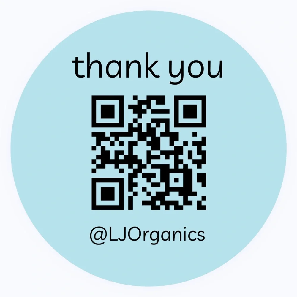 30 CUSTOM STICKERS - 2” ROUND - THANK YOU - W/ YOUR QR CODE & CLOSET NAME